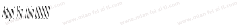 Adapt Var Thin字体转换
